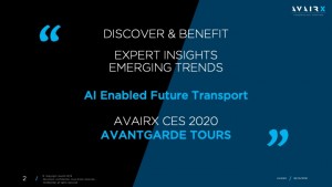 AVAIRX Pack CES 2020 : AVANTGARDE Tours