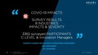COVID-19 Impacts Survey Results : 8 Industries Impacts & Severity